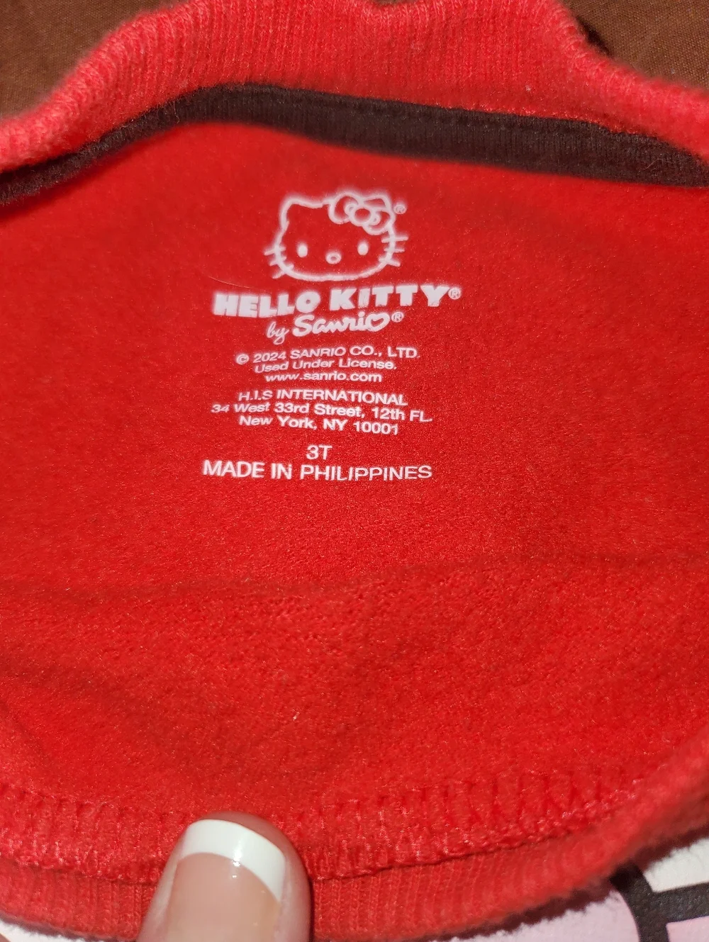 B2G1F Hello Kitty Red Graphic Sweatshirt with Black Ribbed Pants Set 3T